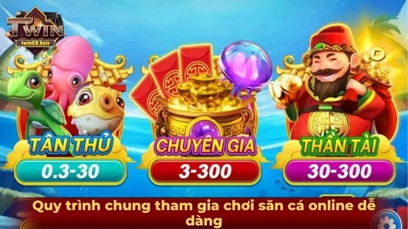 Quy trình chung tham gia chơi săn cá online dễ dàng